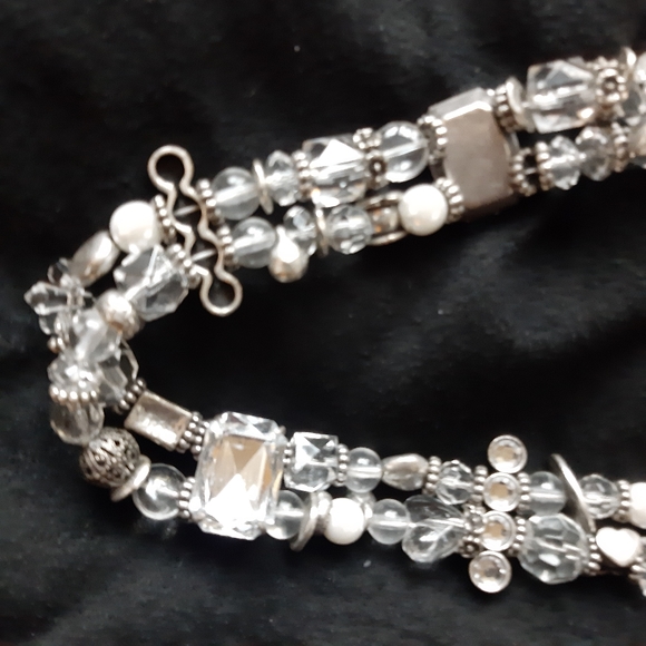 Belt~Vintage Gemstone & Silver Metal c - Picture 3 of 10